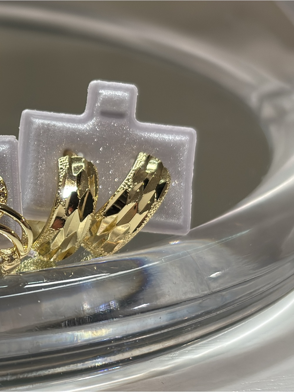 Gold Textured Infinity Hoop Earrings for Women